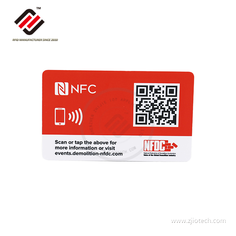 China 13.56MHz NFC Tipo 2 NT213 Fábrica de tarjetas NFC 