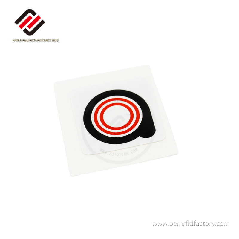 Diámetro 30 mm forma redonda N215 NFC etiqueta adhesiva 13,56 Mhz etiqueta de papel pasivo 