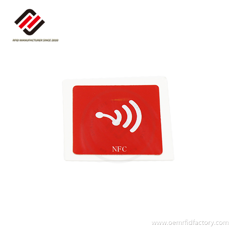 30x30MM NFC Forum Type2 impermeable N216 imprimible NFC PET pegatina 